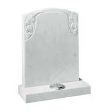 MH205 Italian White Marble Headstone