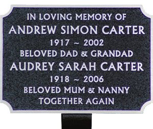 WCM110 Bronze Plaque