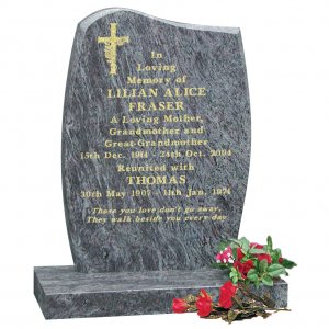 GH100 Blue Lagoon Granite Headstone
