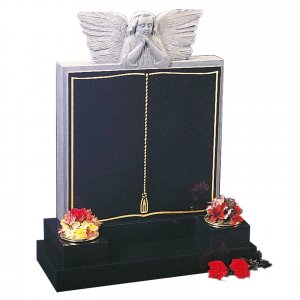 GH73 Black Granite Headstone
