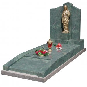 GK1 Tropical Green Granite Kerb Surround with Marble Figure