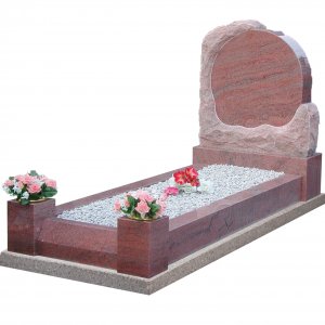 GK2 Multi Coloured Red Granite Kerb Surround