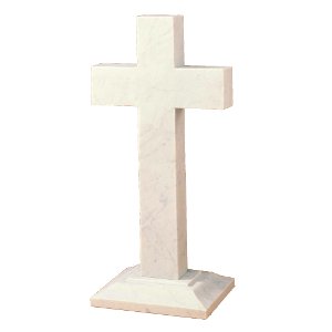 MC152 Plain Italian White Marble Cross (P.O.A)