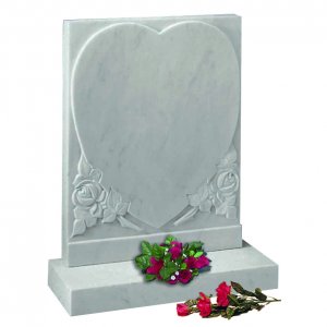 MH207 Italian White Marble Headstone