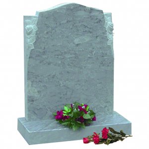 MH217 Italian Dove Grey Marble Headstone