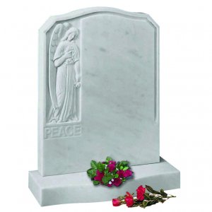 MH219 Italian White Marble Headstone