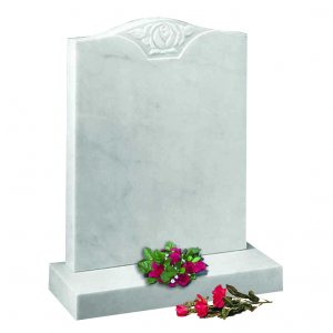 MH221 Italian White Marble Headstone