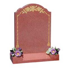 GH63 Ruby Red Granite Headstone