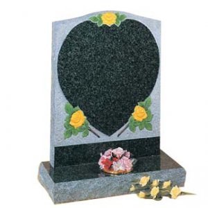 GH68 Mid Grey Granite Headstone